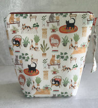 Load image into Gallery viewer, Cozy Homebody Kitties Sweater Weather Project Bag
