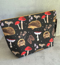 Load image into Gallery viewer, Hedgehogs and Mushrooms EXTRA LARGE Sweater Weather-Sized Project Bag
