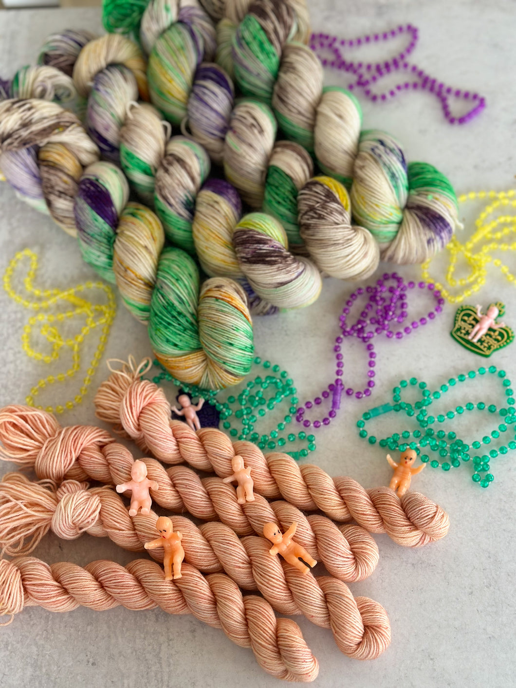 King Cake + Plastic Baby Jesus BFL Sock Set