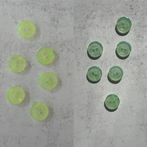 Glow in the Dark Handmade Buttons (Set of 6)