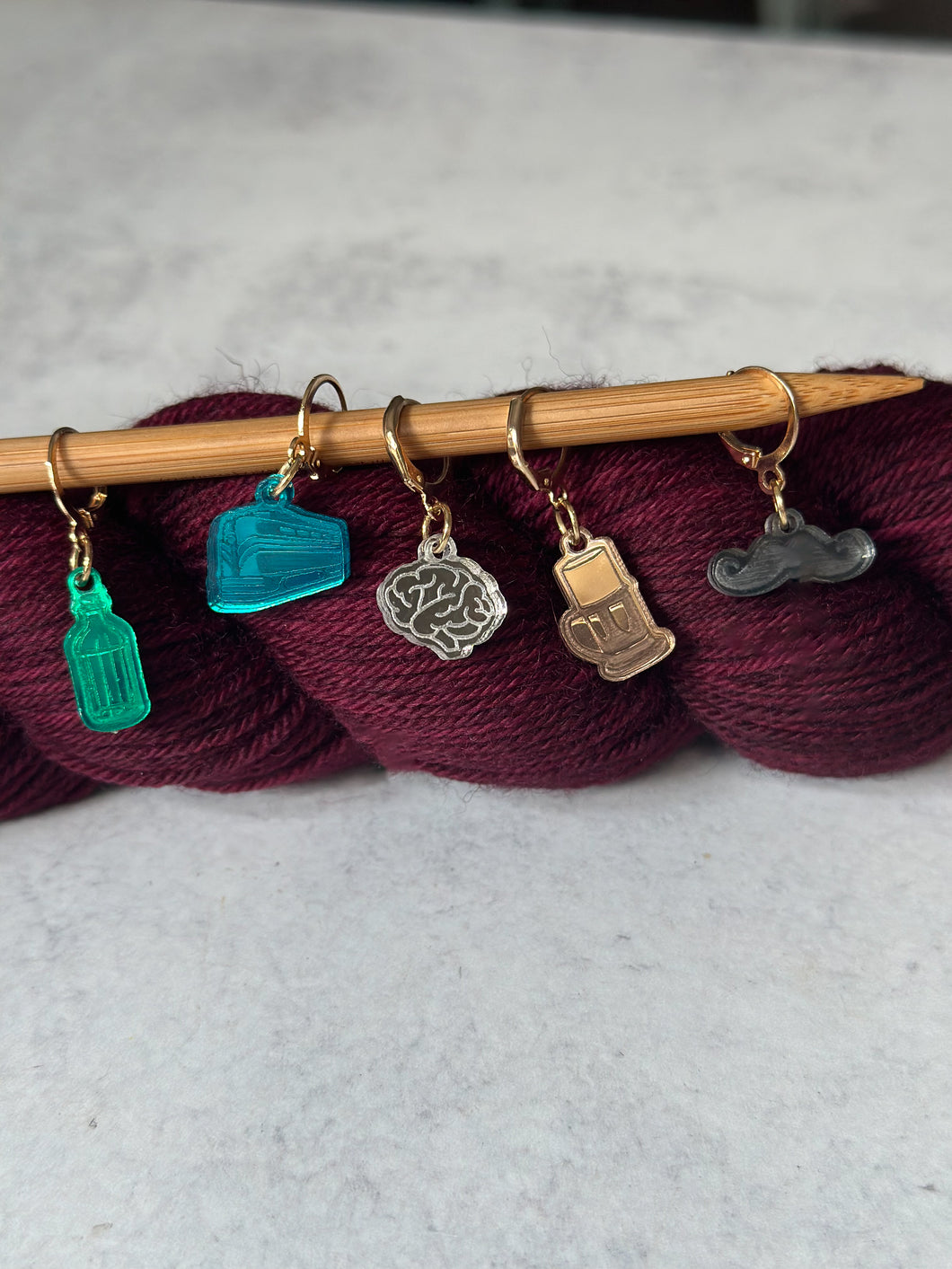 Poirot Stitch Markers (Set of 5)