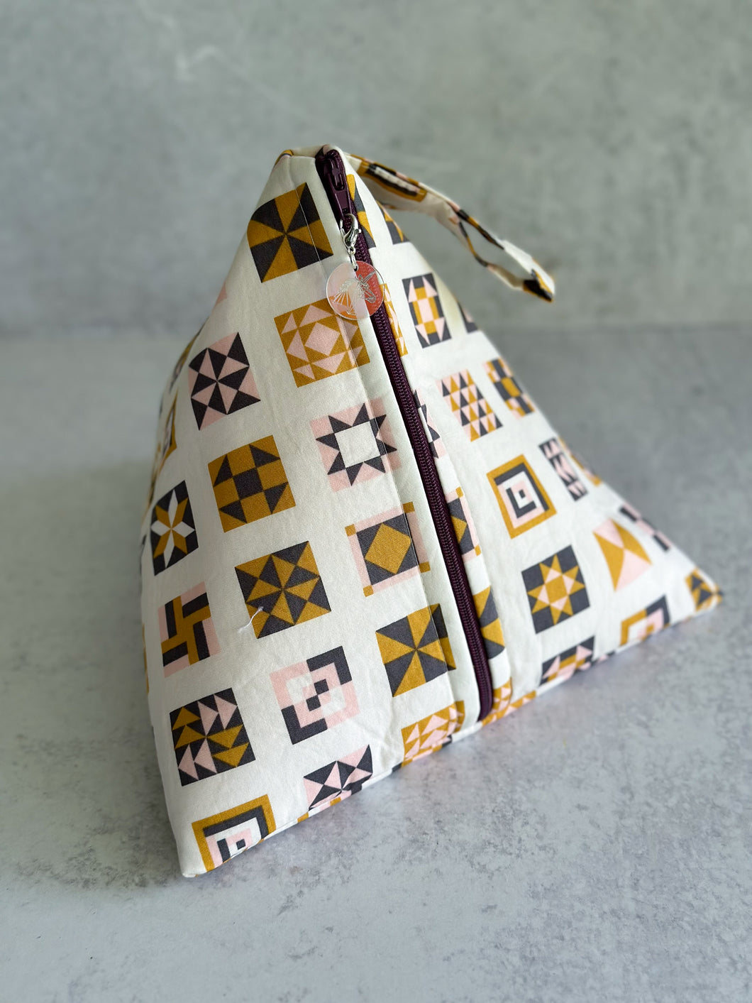 Quilt Blocks Sock-Sized Project Bag