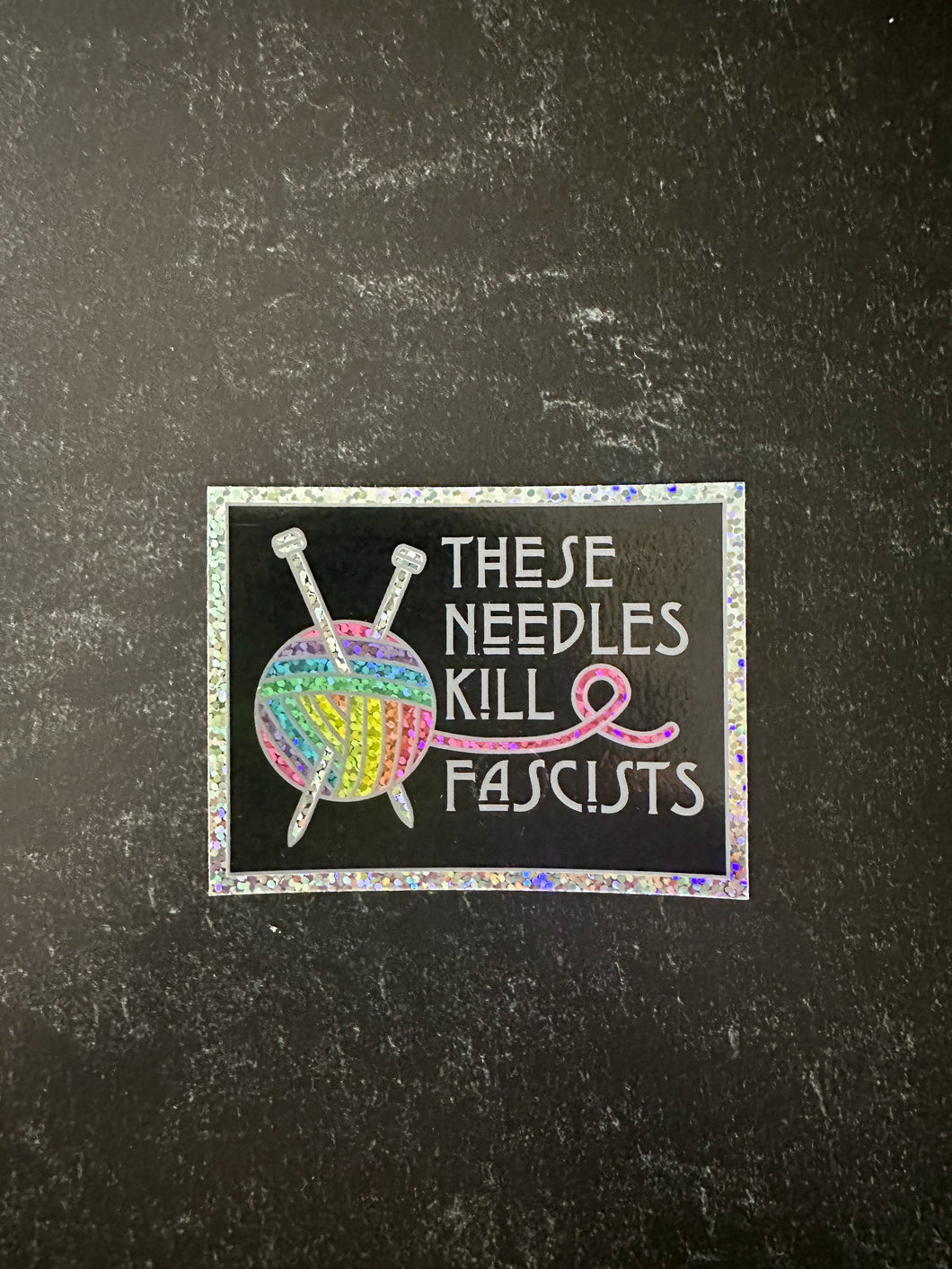 These Needles Kill Fascists Sticker