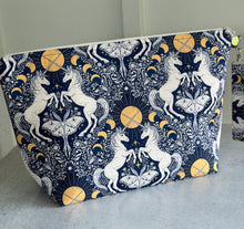 Load image into Gallery viewer, Damask Unicorns EXTRA LARGE Sweater Weather-Sized Project Bag
