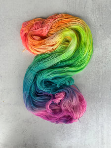 Unicorn at Jazz Fest BFL Sock Yarn