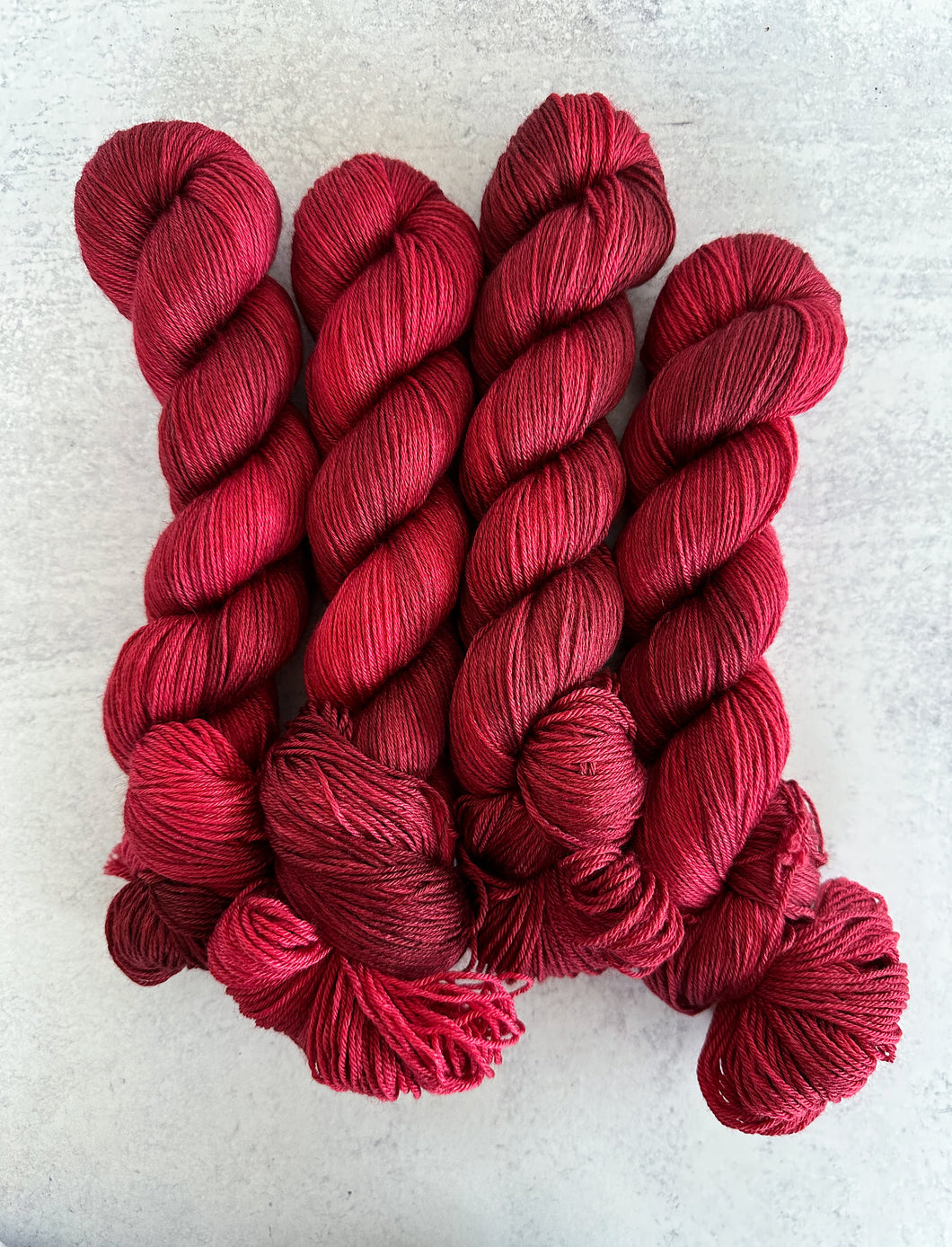 Red Velvet Cake BFL Silk Yarn